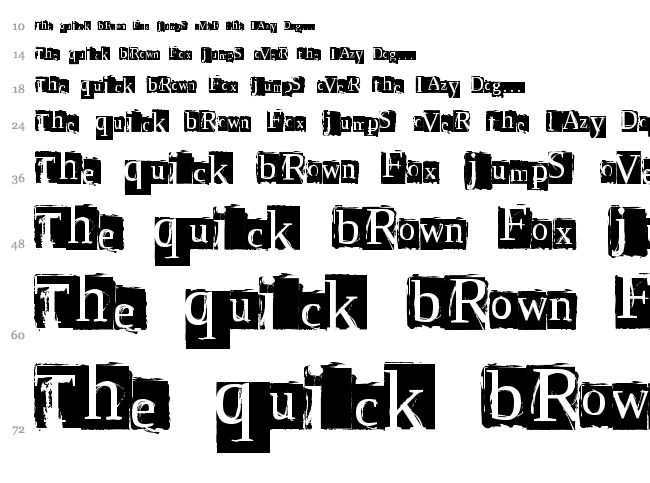 Script Serif font waterfall